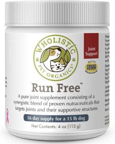 img 4 attached to 🏃 Run Free: Wholistic Pet Organics Dog Joint Health Supplement - Natural Hip and Joint Support for Dogs Mobility - Glucosamine Supplements for Dogs with MSM and Chondroitin