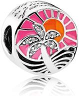 🌅 paradise sunset summer charm for women and girls - delicate vacation jewelry to find your paradise logo