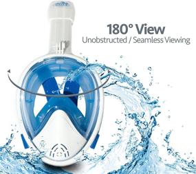 img 2 attached to Outer Limits Full Face Snorkel Mask Adult - Enhanced Visibility and Breathability with Carrying Bag. Experience Unobstructed Panoramic Views and Easy Breathing. Longer Snorkel and GoPro Compatible Gear Included.