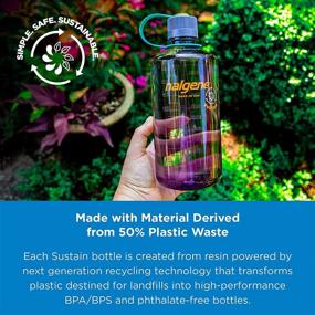 img 1 attached to 🌱 Nalgene Sustain: 32 oz Narrow Mouth, BPA-Free Water Bottle Made from 50% Plastic Waste