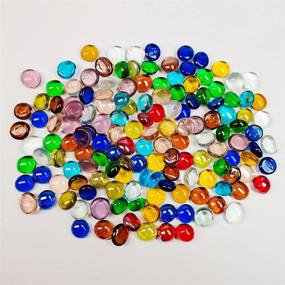 img 2 attached to 🔮 Magnificent Meschett: 50PCS Mini Glass Gems - Colorful Mancala Stones for Vibrant Home Decor, Craft Projects, and Vase Filling (0.5"~0.7")