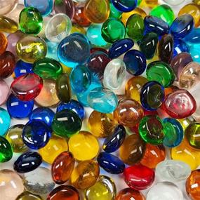 img 3 attached to 🔮 Magnificent Meschett: 50PCS Mini Glass Gems - Colorful Mancala Stones for Vibrant Home Decor, Craft Projects, and Vase Filling (0.5"~0.7")