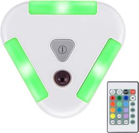 img 4 attached to LUXSWAY LED Puck Light: Colorful Remote-Controlled Spot Light for Kitchen Cabinets 🔦 - Battery Operated & 180° Rotatable, 2 Operating Modes - Under Stick-on 1Pack