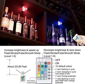 img 2 attached to LUXSWAY LED Puck Light: Colorful Remote-Controlled Spot Light for Kitchen Cabinets 🔦 - Battery Operated & 180° Rotatable, 2 Operating Modes - Under Stick-on 1Pack