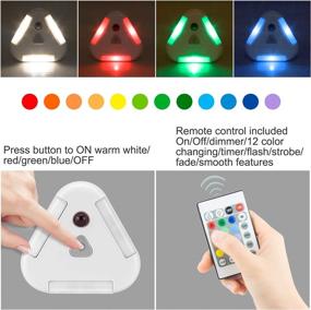 img 3 attached to LUXSWAY LED Puck Light: Colorful Remote-Controlled Spot Light for Kitchen Cabinets 🔦 - Battery Operated & 180° Rotatable, 2 Operating Modes - Under Stick-on 1Pack