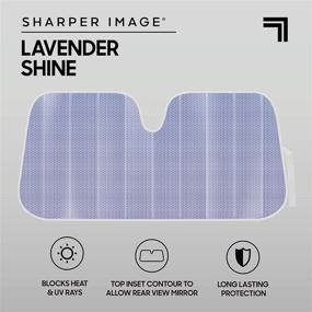 img 1 attached to 🌞 Lavender Shine Front Windshield Sunshade: Folding Auto Shade for Car Truck SUV - Blocks UV Rays & Keeps Vehicle Cool - 57 x 27 in