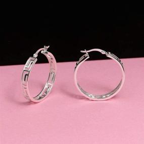 img 2 attached to LeCalla Sterling Silver Cut Out Earrings