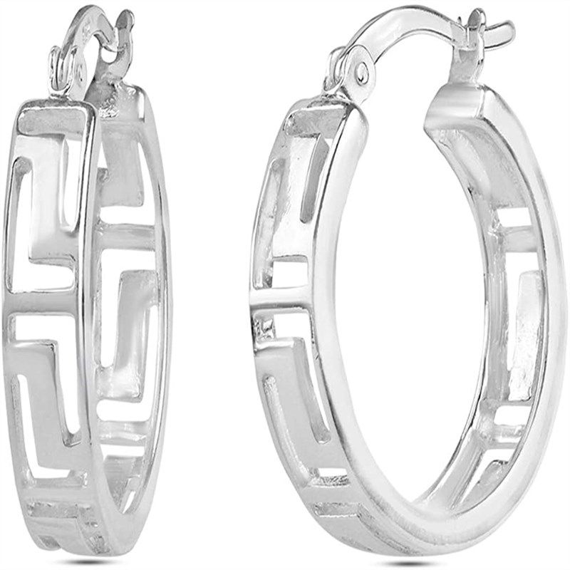 lecalla sterling silver cut out earrings 로고