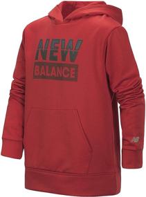 img 1 attached to 👕 Стильный и элегантный: свитшот New Balance с графическим принтом для мальчиков, черный.