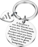 🔑 maofaed sponsor keychain - appreciation gift for aa & na addiction recovery sponsorship logo