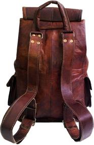 img 3 attached to 🎒 Genuine Leather Rucksack Backpack by Jaald