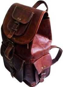 img 2 attached to 🎒 Genuine Leather Rucksack Backpack by Jaald