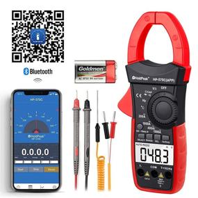 img 4 attached to 🔧 HOLDPEAK HP-570C-APP Digital Clamp Multimeter with Bluetooth Connectivity for Amp Ohm Testing, 4000 Count AC/DC Voltage, Current, Resistance, Diode Testing, Temperature, Capacitance (Red)