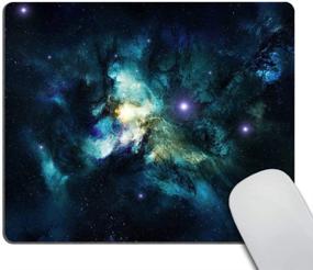img 4 attached to 🌌 Smooffly Outer Space Stars Nebulae Mousepad: Premium Gaming Mouse Pad for Computers and Laptops - Non-Slip Rubber, Rectangle Design