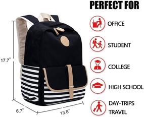 img 1 attached to 🎒 FLYMEI College Bookbag Shoulder Backpack