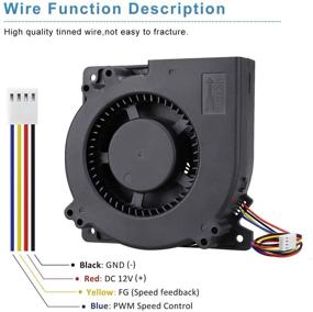 img 1 attached to 🔃 GDSTIME 120мм PWM 4 Pin 12V Вентилятор охлаждения с двумя шариковыми подшипниками постоянного тока без щетки - Универсальное решение для вентиляции автомобильных сидений, усилителей, надувных изделий, инверторов (4,72x4,72x1,26 дюйма)