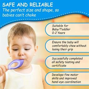 img 2 attached to 🦷 Ecovona - Training Baby Toothbrush for Infants & Toddlers (4 Pack) – Soft Bristles, Teething Handle, BPA Free, Easy to Clean