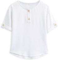 curipeer sleeve toddler buttons t shirt girls' clothing for tops, tees & blouses logo