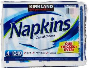 img 1 attached to Kirkland Signature Casual Dining Napkins Household Supplies for Paper & Plastic