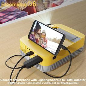 img 1 attached to 📽️ 1080P Support Outdoor Movie Projector with Hi-Fi Speaker, Tripod & Mini Portable Home Theater Projector for TV Stick/HD/USB/AV/PS4/Laptop/PC