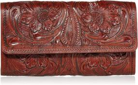 img 4 attached to Mauzari Geneva Womens Tooled Leather Women's Handbags & Wallets