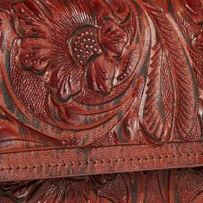 img 1 attached to Mauzari Geneva Womens Tooled Leather Women's Handbags & Wallets