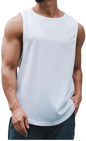 img 3 attached to Juybenmu Tank Tops For Men Sport Muscle Быстросохнущий жилет Футболка Blue