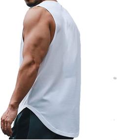 img 2 attached to Juybenmu Tank Tops For Men Sport Muscle Быстросохнущий жилет Футболка Blue