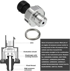 img 1 attached to 💡 Датчик давления масла SpeeVech - совместим с оборудованием GM - Номера деталей 12616646, 12677836, 12573107, 12614969, 12569323, 12562230, 12556117, 12559780, 8125622300, 8125731070 - Заменяет OEM 1S6713, PS308.