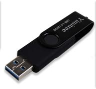 флеш-накопитель usb 3.0 на 128гб, ymitree pen drive thumb drive pendrive - usb-флешка с поворотом на 360 градусов jump drive (черный) логотип