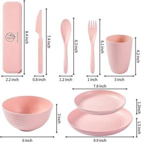 img 3 attached to 🌍 Dinnerware Revolution: Unbreakable, Eco-Friendly Dishwasher Tableware