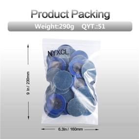 img 4 attached to 🪚 NYXCL Miroku 50Pcs P36 2-inch Quick Change Discs Set - Zirconia Sanding Discs with 1/4" Holder, ideal for Die Grinder Surface Preparation, Stripping, Grinding, Polishing, Finishing, Burr, Rust and Paint Removal