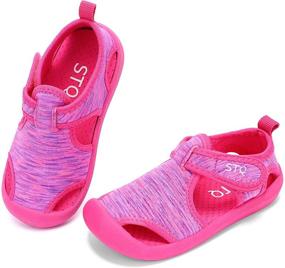 img 4 attached to STQ Toddler Sandals: Perfect Aquatic Outdoor Boys' Shoes for Sandals