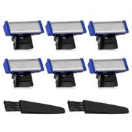 🪒 6pcs micro touches solo trimmer razor replacement head with cleaning brush logo