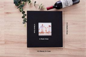 img 1 attached to 📷 Artmag Fabric Photo Album 4x6: 400 Pockets, Large Capacity Linen Album for Family Wedding Anniversary, Vertical Photos, Black