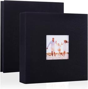 img 3 attached to 📷 Artmag Fabric Photo Album 4x6: 400 Pockets, Large Capacity Linen Album for Family Wedding Anniversary, Vertical Photos, Black