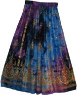 radhy krishna fashions: trendy tie dye sequined crinkle broomstick gypsy long skirt for women - perfect for yoga! logo