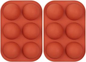 img 4 attached to 🎂 6-Cavity Semi-Silicone Mold: Perfect for Cake, Jelly, Pudding, and Dome Mousse - Round Hemispherical Chocolate Bomb Mold (2Pcs)