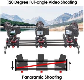 img 1 attached to ASHANKS Motorized Camera Slider with Bluetooth APP Control, Carbon Fiber Rail for DSLR Camera Time Lapse and Follow Focus Video Shooting, 120 Degree Panoramic Shot, 48