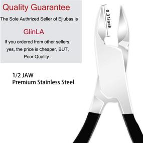 img 3 attached to 🔪 Ejiubas Cuticle Trimmer Set - Professional Stainless Steel Cuticle Remover with Pusher and Nipper | Durable Manicure & Pedicure Tool Kit for Fingernails and Toenails - Black