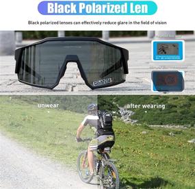 img 2 attached to 🕶️ KAPVOE Polarized Cycling Glasses: The Ultimate TR90 Sports Sunglasses with Interchangeable Lenses for Men and Women, Perfect for Running and Cycling