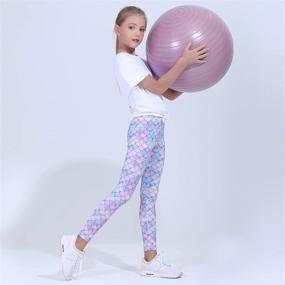 img 3 attached to 🧜 Quedoris 3 Pack Printed Mermaid Leggings: Stylish Girls' Clothing for Leggings