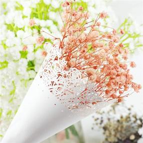 img 1 attached to Enhance Your Wedding Party with GWHOLE 100 Pcs Flower Confetti Petal Cones in Elegant White
