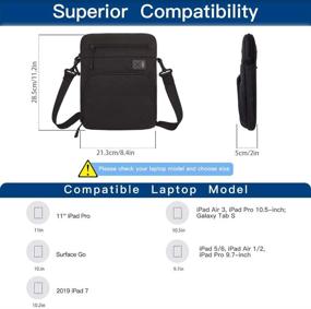 img 2 attached to SlimTOPTM 9.7-11 Inch Tablet Shoulder Messenger Bag Sleeve Case
