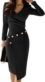 img 4 attached to 💃 Stylish Lrady Women's Bodycon Cocktail Suiting & Blazers: Enhance Your Casual Fashion Statement!
