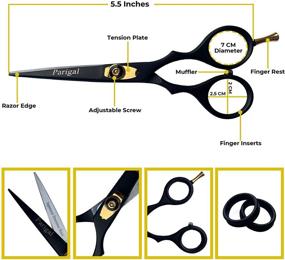 img 1 attached to 💇 Parigal 5.5" Professional Hair Cutting Scissors - Razor Edged Barber Shears made of Japanese Stainless Steel - Durable Hair Cutting Tools for Men & Women