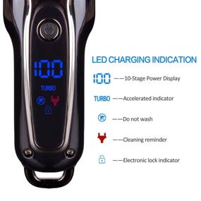 img 1 attached to 💇 SURKER Hair Clipper Men’s Electric Cordless Hair Trimmer with Speed Adjustable Ceramic Cutting Head - Professional Haircut Beard Trimmer Kit