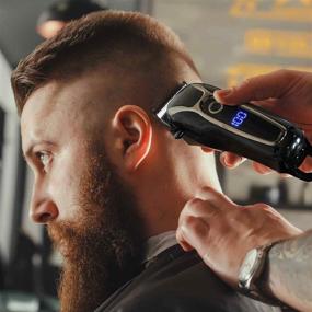 img 2 attached to 💇 SURKER Hair Clipper Men’s Electric Cordless Hair Trimmer with Speed Adjustable Ceramic Cutting Head - Professional Haircut Beard Trimmer Kit