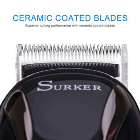 img 3 attached to 💇 SURKER Hair Clipper Men’s Electric Cordless Hair Trimmer with Speed Adjustable Ceramic Cutting Head - Professional Haircut Beard Trimmer Kit