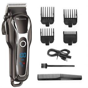 img 4 attached to 💇 SURKER Hair Clipper Men’s Electric Cordless Hair Trimmer with Speed Adjustable Ceramic Cutting Head - Professional Haircut Beard Trimmer Kit